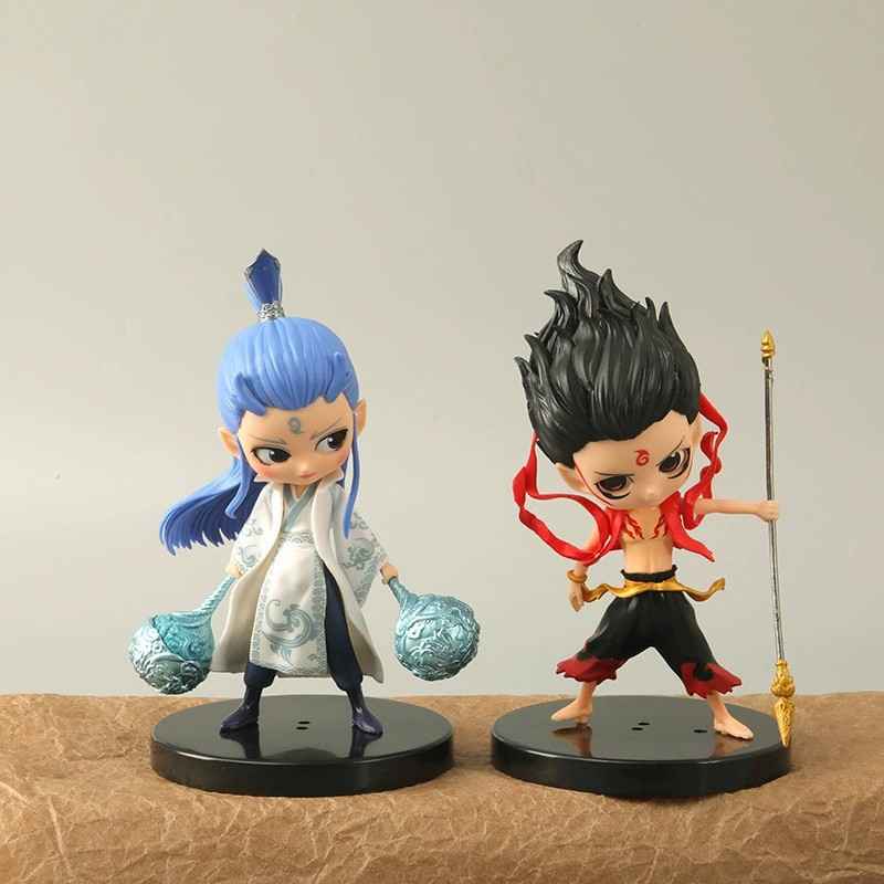 Nezha Mini Figure | Ne Zha Chibi Style Statue Chinese Mythology Collectible | Geekzillaa