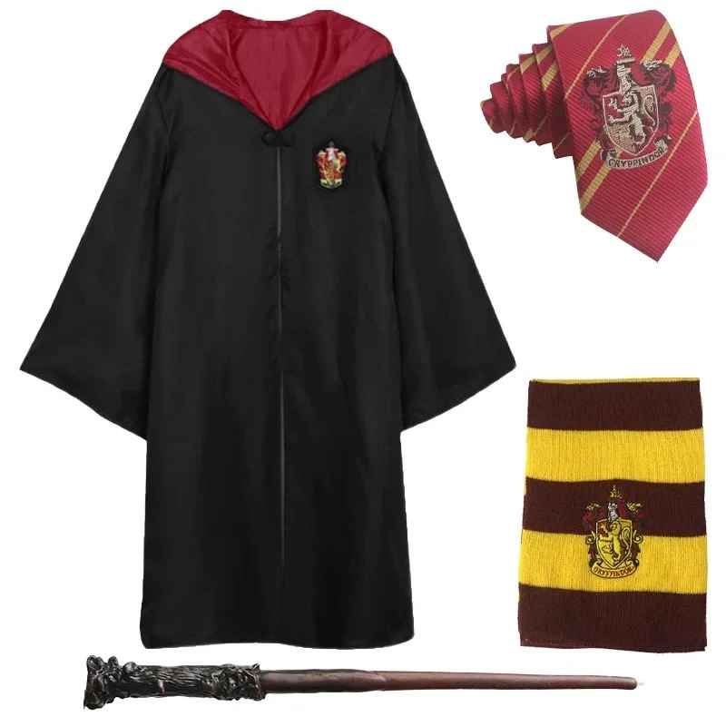 Harry potter Gryffindor Cosplay Set - Robe, Scarf, Tie, Wand and Glasses