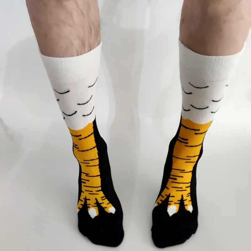 Funny Chicken Leg Socks – Crazy Novelty Animal Feet Crew Socks