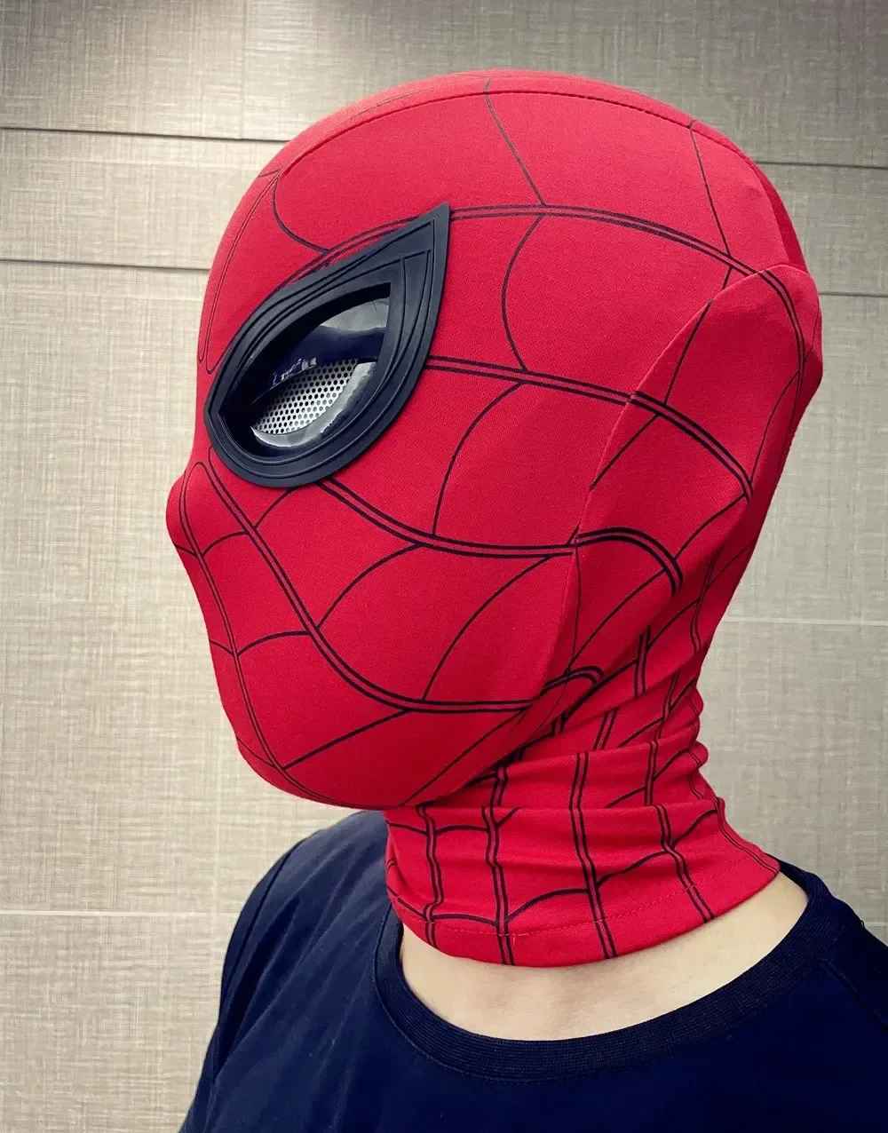 Spider-Man Cosplay Head Mask – 1:1 Scale (Life-Size) with Moving Eyes – Electronic & Manual Versions