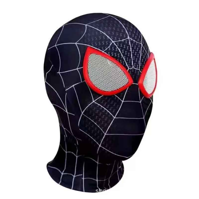 Spider-Man wearable cosplay masks Miles Morales black and red mask Peter Parker classic red mask