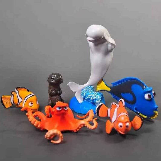 Finding Dory Toys, Finding Nemo Figurine Set, Hank Octopus Toy, Dory Marlin Nemo Figures, Pixar Toy Set, Disney Cake Toppers