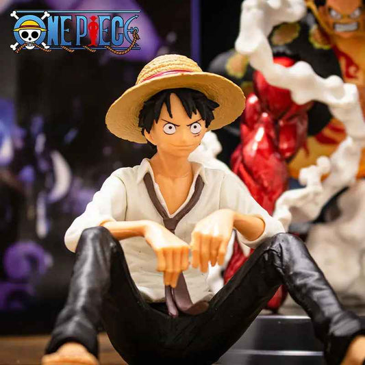 One Piece Monkey D. Luffy Sitting Pose Figurine – Chill & Iconic Anime Collectible