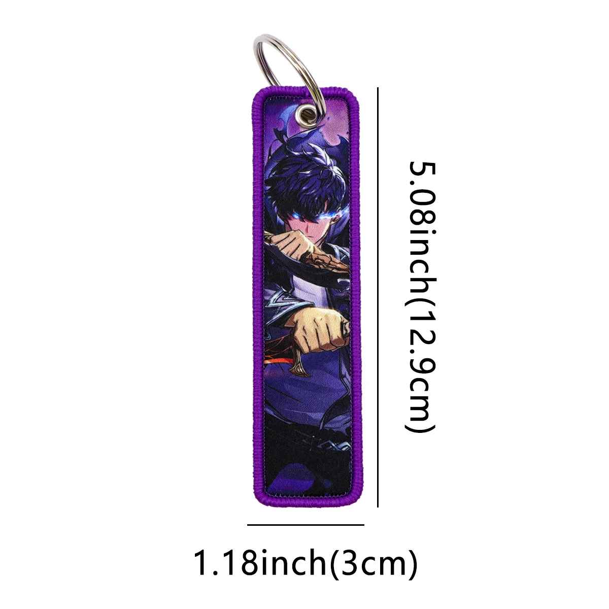 Solo Leveling "Sung Jinwoo" Embroidered Cloth Keychain
