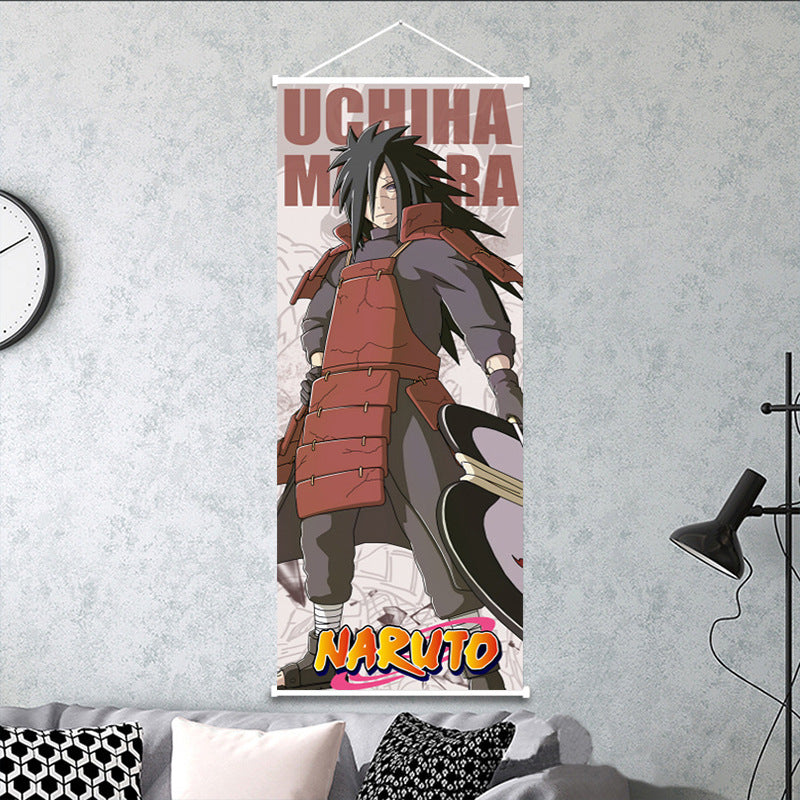 🌀 Naruto Wall Scroll Set – Uchiha & Uzumaki Clan Warriors