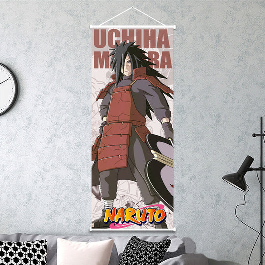 🌀 Naruto Wall Scroll Set – Uchiha & Uzumaki Clan Warriors