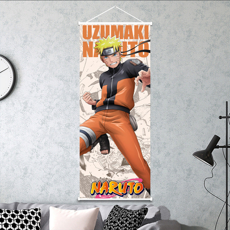 🌀 Naruto Wall Scroll Set – Uchiha & Uzumaki Clan Warriors
