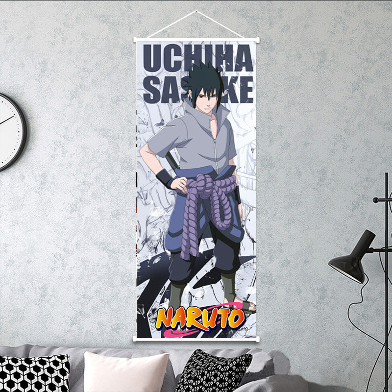 🌀 Naruto Wall Scroll Set – Uchiha & Uzumaki Clan Warriors