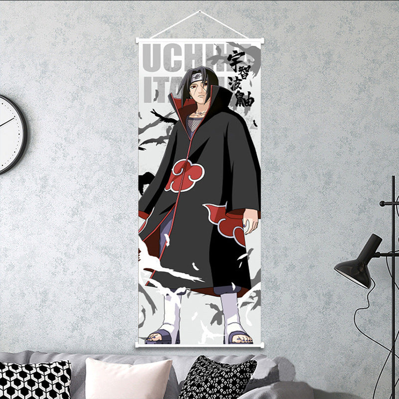 🌀 Naruto Wall Scroll Set – Uchiha & Uzumaki Clan Warriors