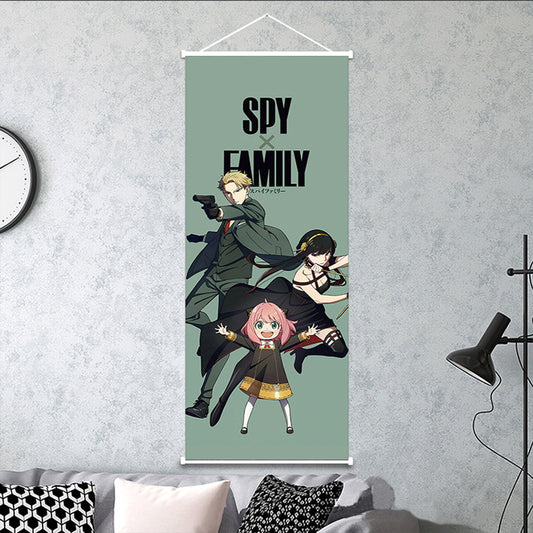 🕵️‍♂️ Spy x Family Wall Scroll – Loid, Yor & Anya Forger