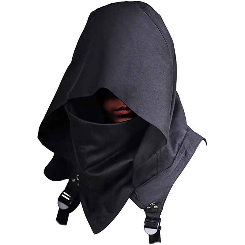 Cyberpunk Assassin Hooded Cape – Futuristic Cosplay Cloak for Men & Women
