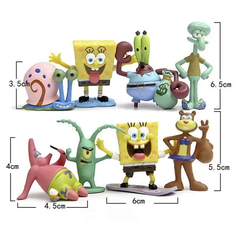 SpongeBob SquarePants 8-Piece Character Figurine Set