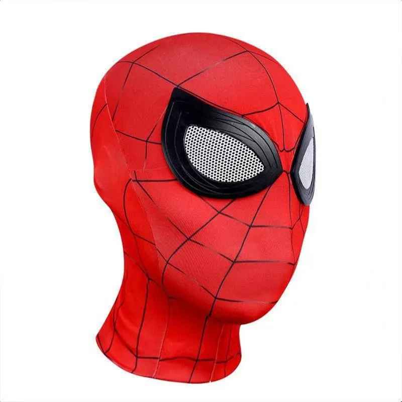 Spider-Man wearable cosplay masks Miles Morales black and red mask Peter Parker classic red mask