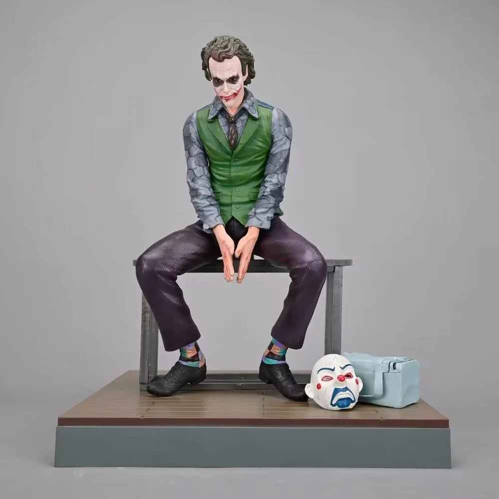 The Joker Collectible Figure | Heath Ledger Dark Knight Movie Statue | DC Comics Premium Collectible | Geekzillaa