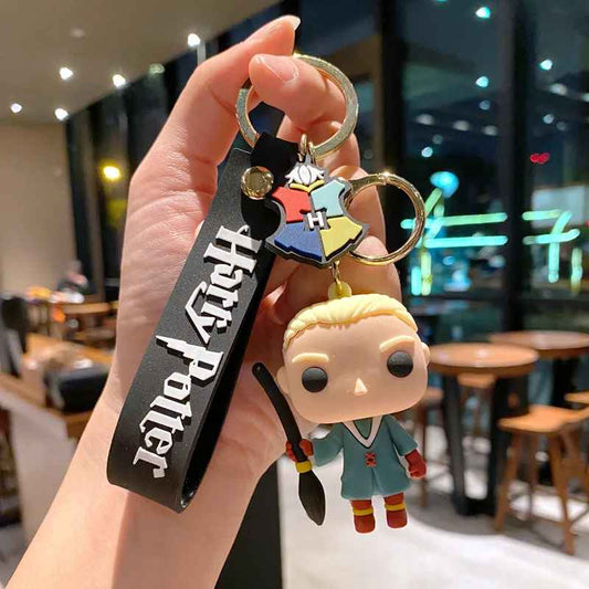 Harry Potter Keychain Set – Harry, Ron & Hermione Mini Figure Key Rings for Fans & Gifts