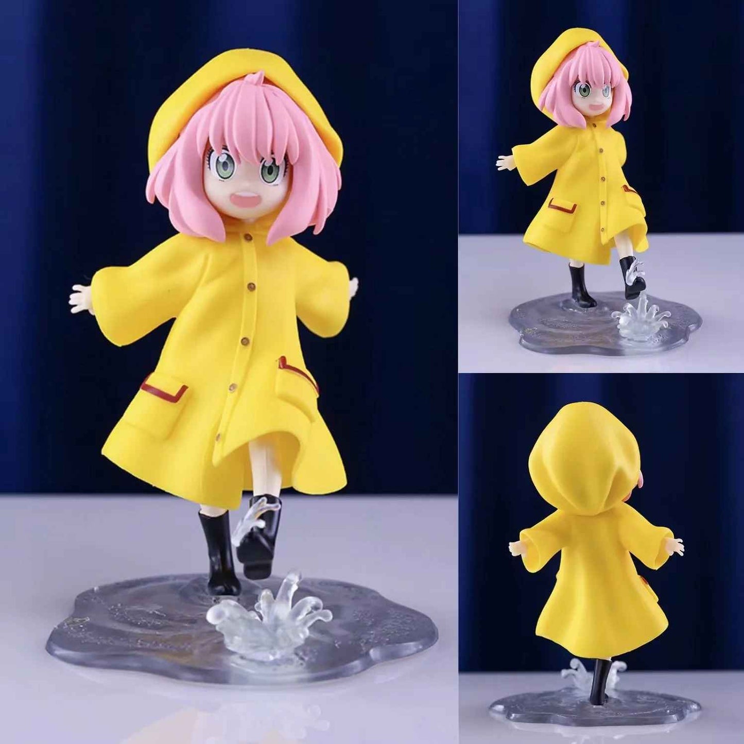 Anya Forger Raincoat Figure | Spy x Family Chibi Statue Yellow Rain Boots Collectible | Geekzillaa