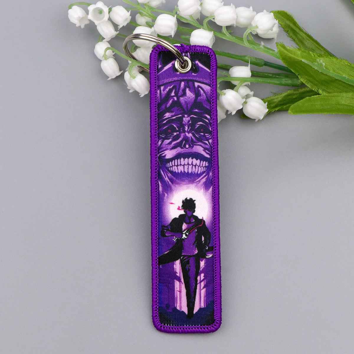 Solo Leveling "Sung Jinwoo" Embroidered Cloth Keychain