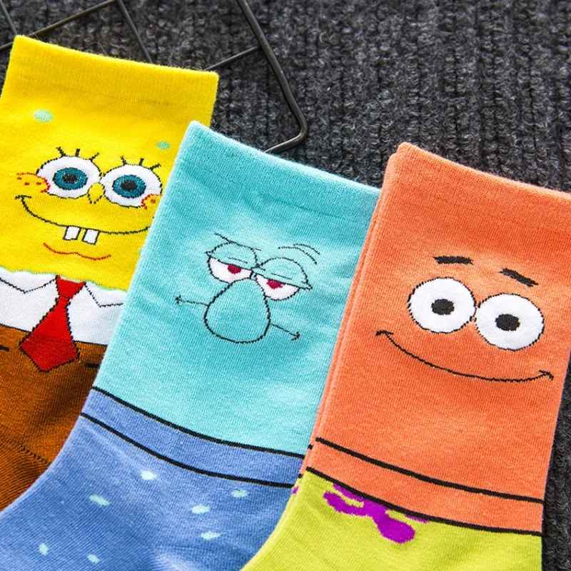 SpongeBob SquarePants Socks | Patrick Star & Squidward Crew Socks Cartoon Merchandise | Geekzillaa
