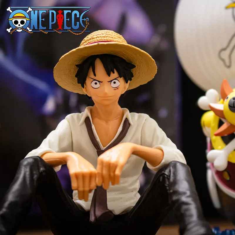 One Piece Monkey D. Luffy Sitting Pose Figurine – Chill & Iconic Anime Collectible