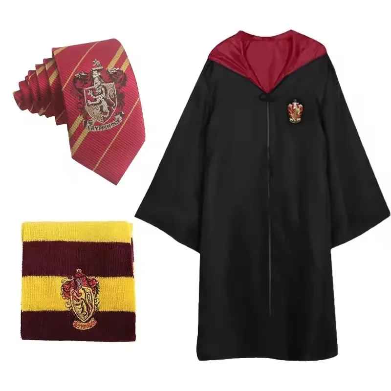 Harry potter Gryffindor Cosplay Set - Robe, Scarf, Tie, Wand and Glasses