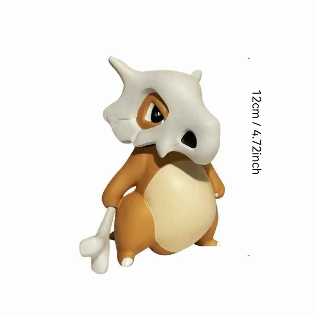 Cubone Hand-Held Figure | Pokémon Chibi Statue with Bone Club | Desktop Anime Collectible | Geekzillaa