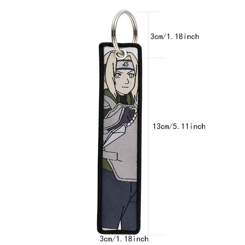 Naruto Premium Wooven Keychains | Embroidered Character Tags