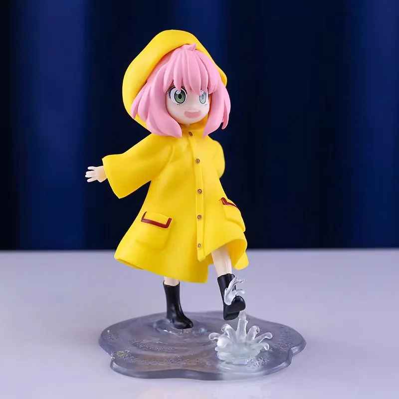 Anya Forger Raincoat Figure | Spy x Family Chibi Statue Yellow Rain Boots Collectible | Geekzillaa