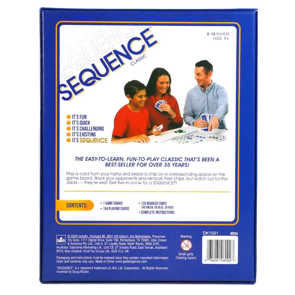 SEQUENCE Board Game – Original Game with Folding Board