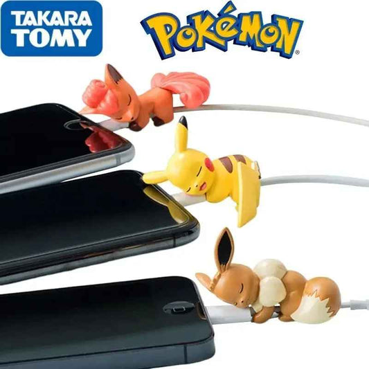 3pcs Pokemon Pikachu Data Cable Protective Sleeve – Fashion Cartoon USB Charging Cable Bite Protector