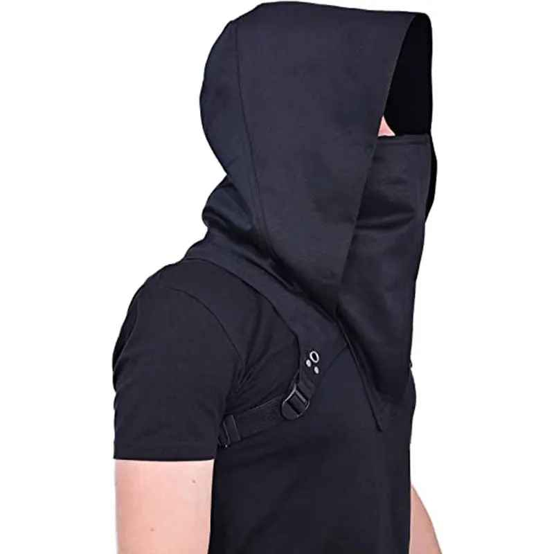 Cyberpunk Assassin Hooded Cape – Futuristic Cosplay Cloak for Men & Women