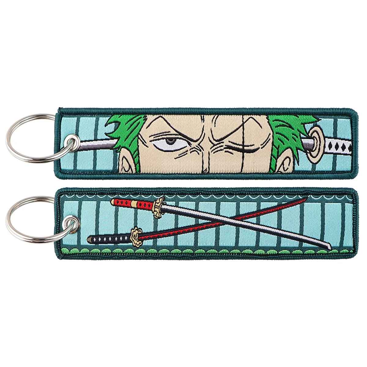 One Piece "Grand Line" Embroidered Keychain Set