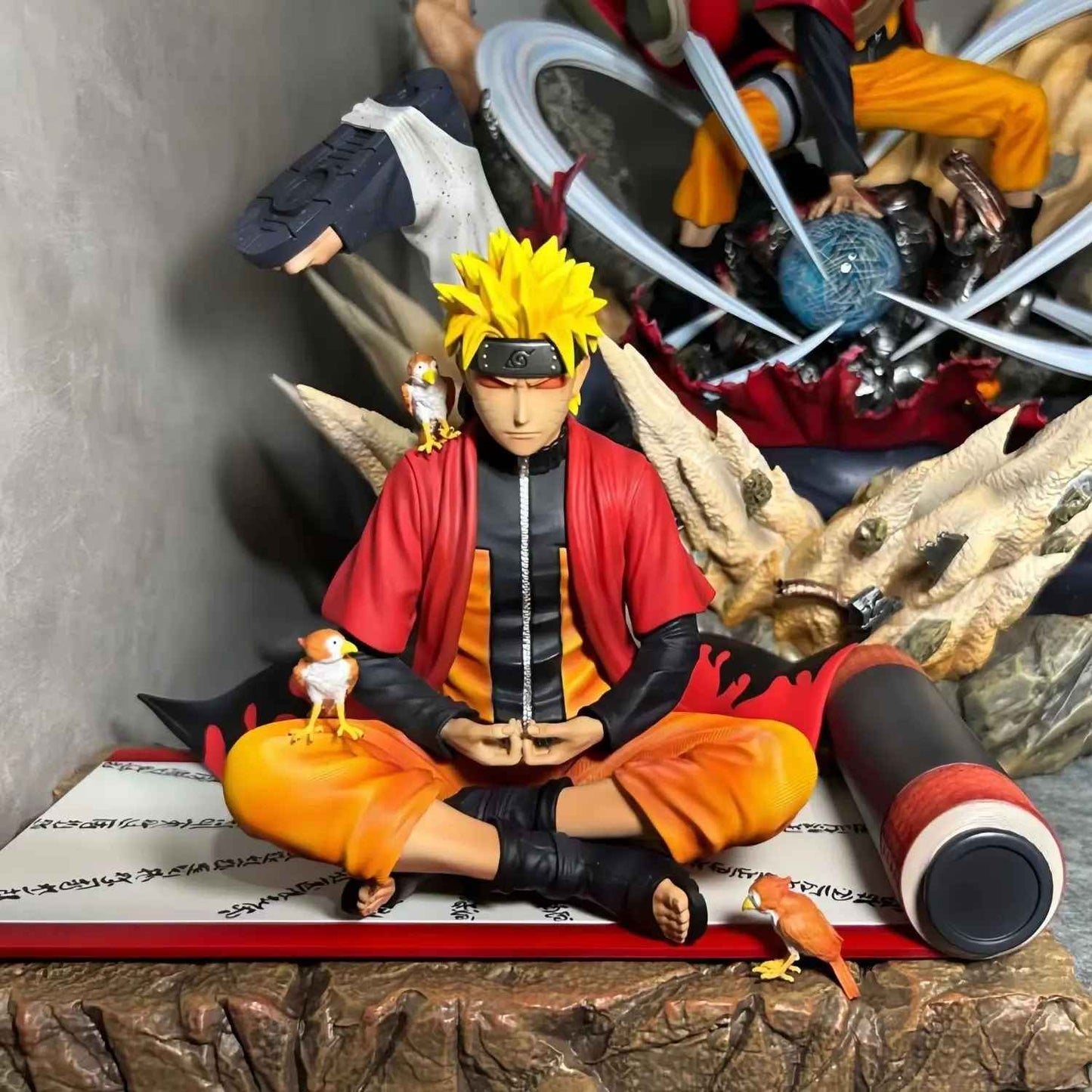 Naruto Uzumaki Sage Mode Figure | Seated Sage Transformation Statue | Naruto Shippuden Collectible | Geekzillaa
