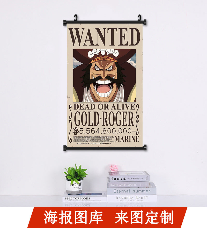🏴‍☠️ One Piece Wall Scroll Collection – Wanted Posters & Character Art (Multiple Sizes)