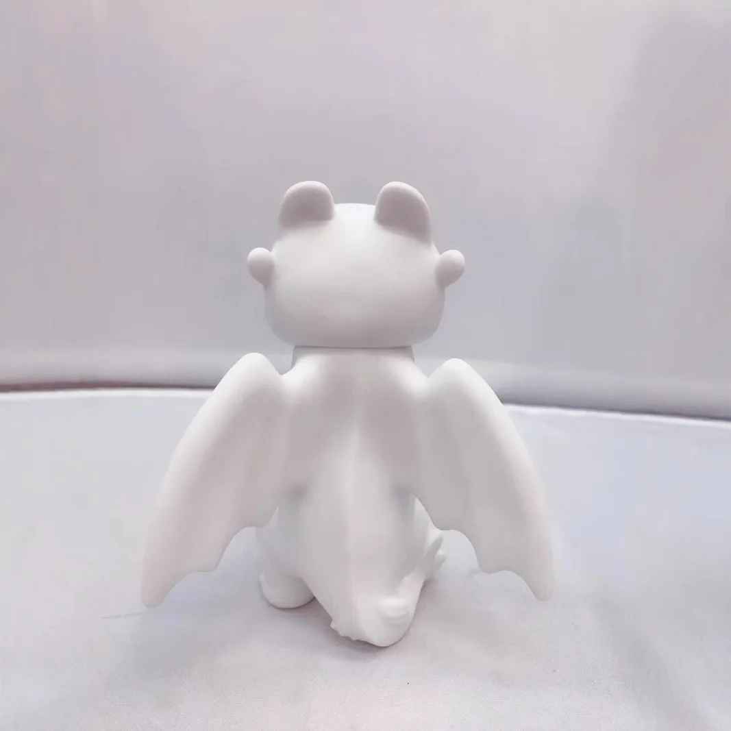 Toothless & Light Fury Mini Figures | Night Fury & Light Fury Chibi Statues | Dragon Trainer Collectibles | Geekzillaa