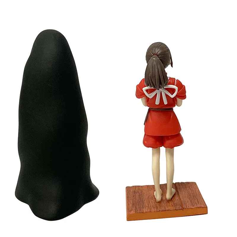 Spirited Away Figure Set | Chihiro & No-Face (Kaonashi) Statue Studio Ghibli Anime Collectible | Geekzillaa