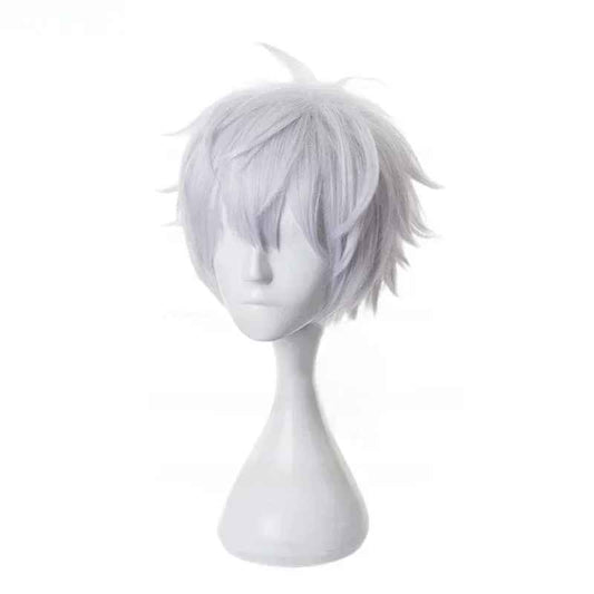 Satoru Gojo Cosplay Wig – Jujutsu Kaisen Short White Synthetic Hair (Heat Resistant)