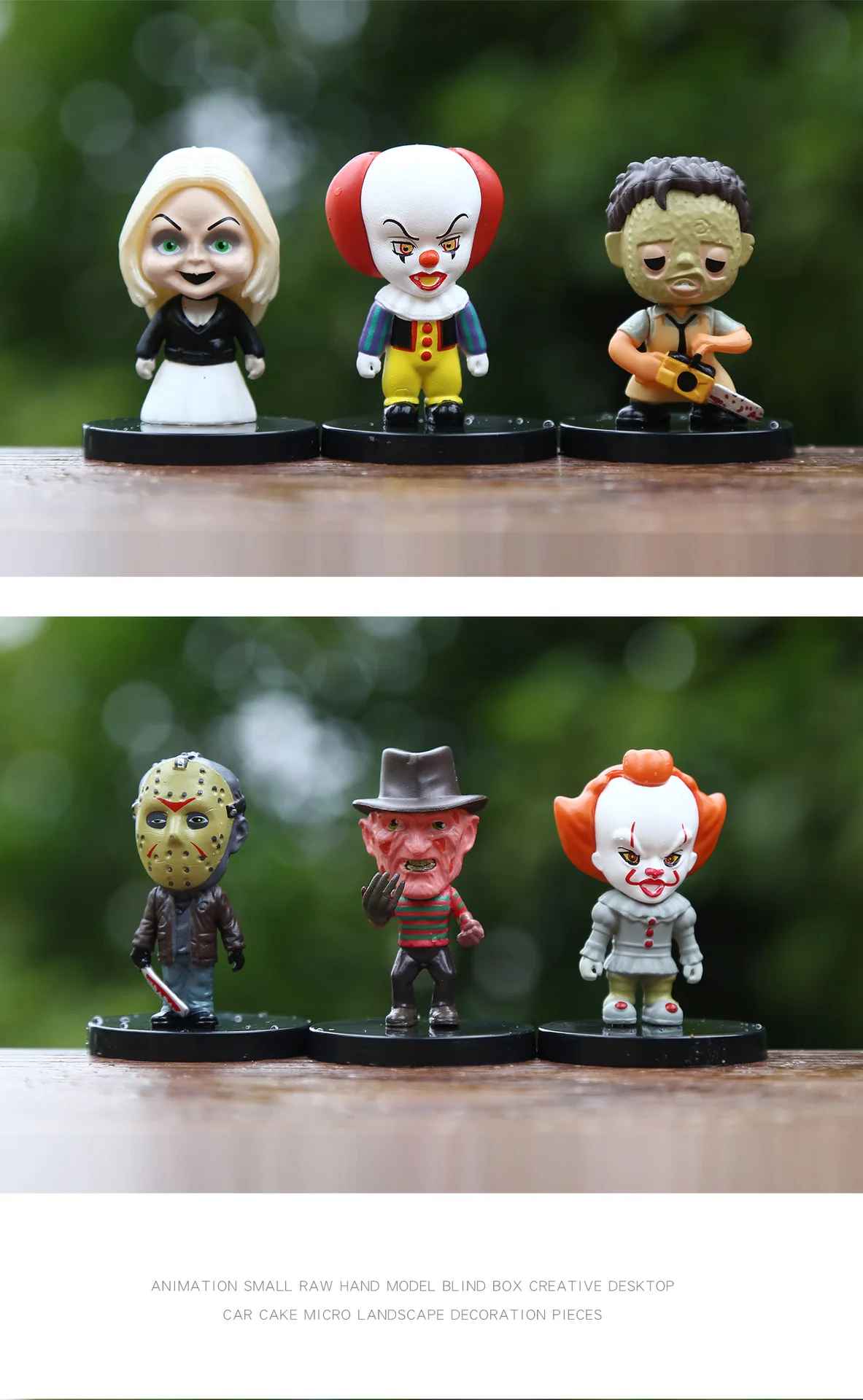 8pcs Horror Movie Miniature Figurines – Stylized Collectible Action Figures for Fans & Collectors