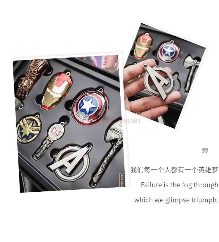 Very high quality collector's Marvel Avengers Endgame  – Thor Axe, Iron Man Helmet, Thanos Infinity Gauntlet | Action Figure Ornaments & Car Key Pendants