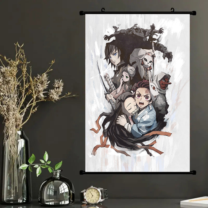 Demon Slayer Wall Scroll Collection – Tanjiro, Nezuko, Hashiras & More