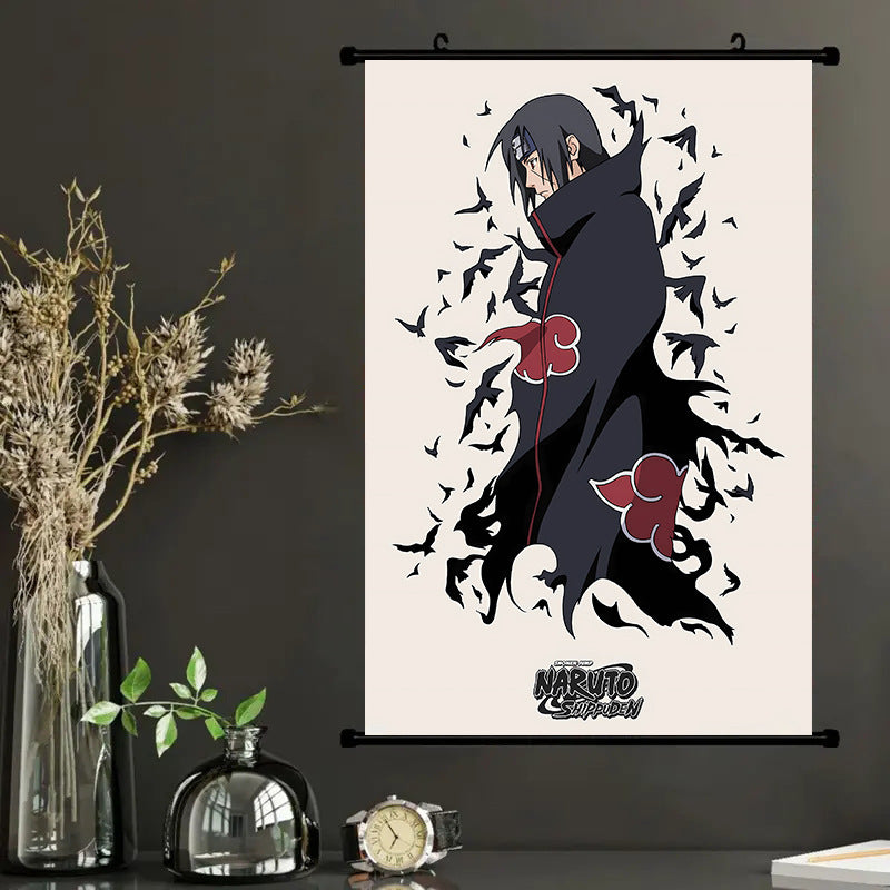 🌀 Naruto Wall Scroll Set – Uchiha & Uzumaki Clan Warriors