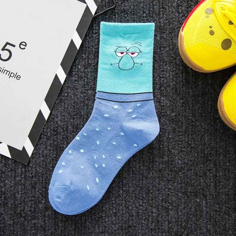 SpongeBob SquarePants Socks | Patrick Star & Squidward Crew Socks Cartoon Merchandise | Geekzillaa