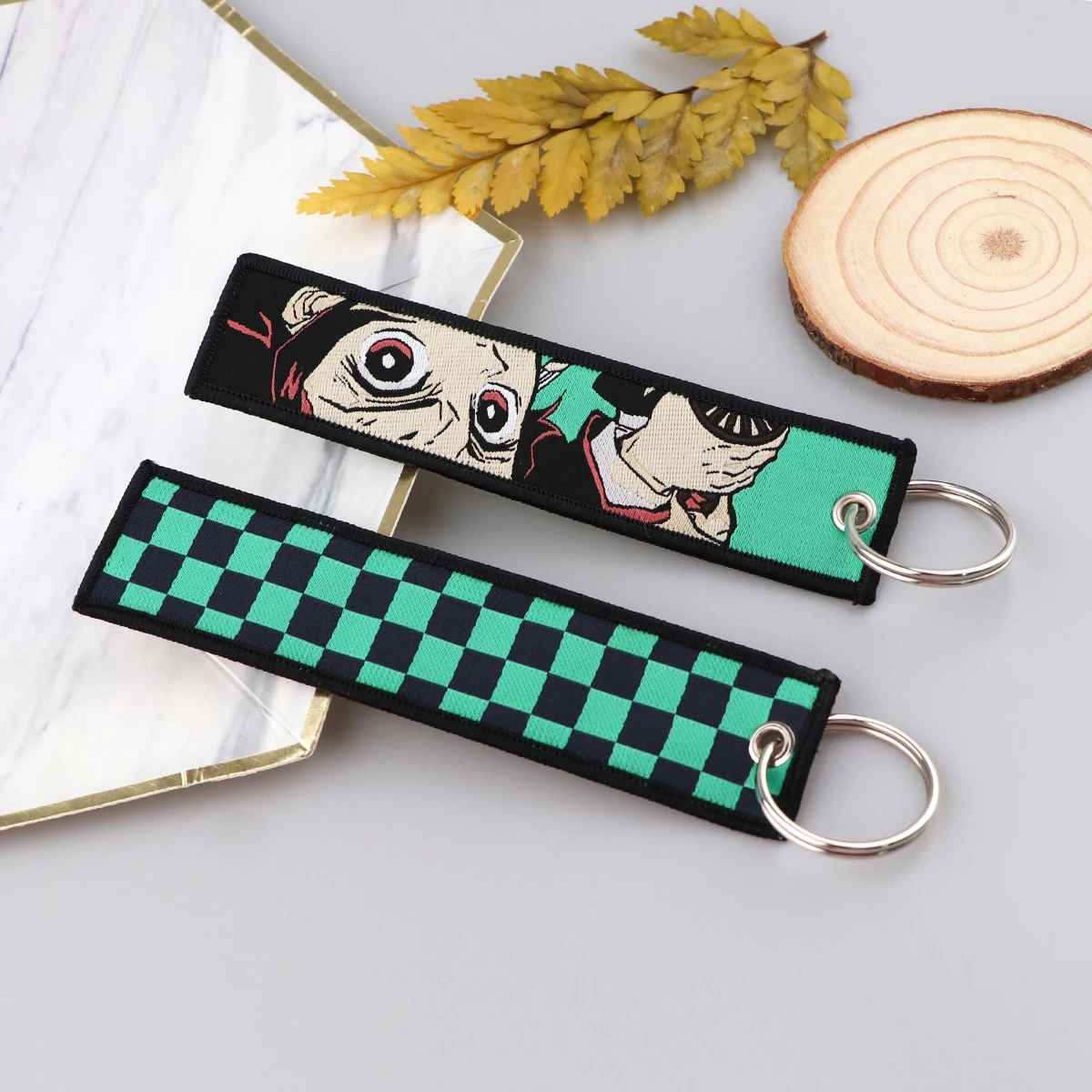 🗡️ Demon Slayer "Breath Style" Embroidered Cloth Keychains