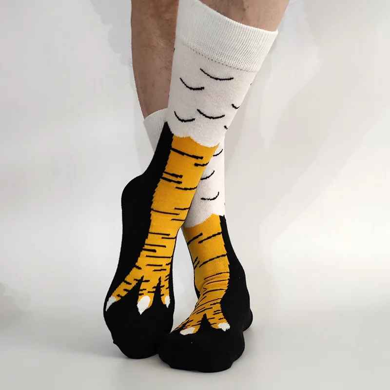 Funny Chicken Leg Socks – Crazy Novelty Animal Feet Crew Socks