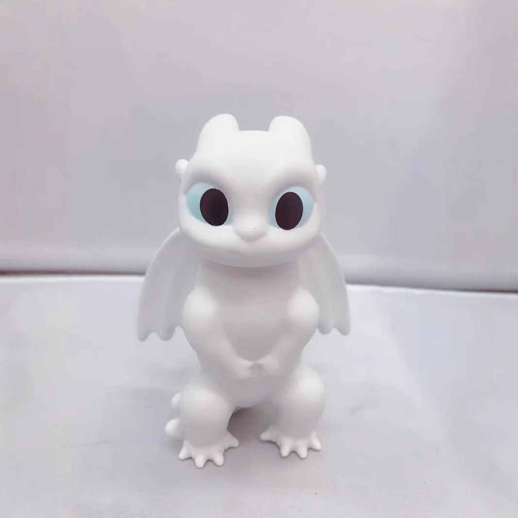 Toothless & Light Fury Mini Figures | Night Fury & Light Fury Chibi Statues | Dragon Trainer Collectibles | Geekzillaa