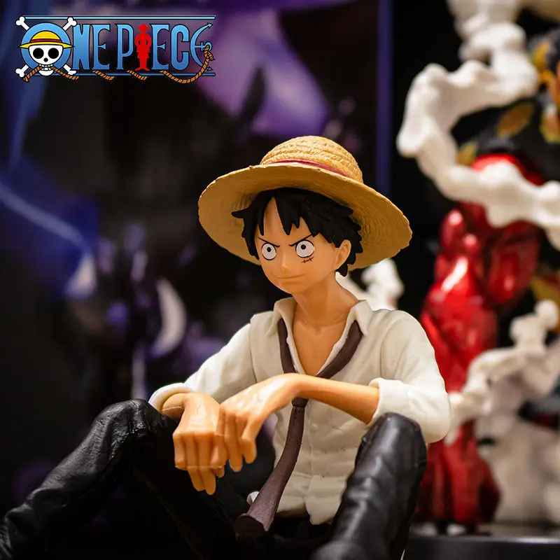 One Piece Monkey D. Luffy Sitting Pose Figurine – Chill & Iconic Anime Collectible