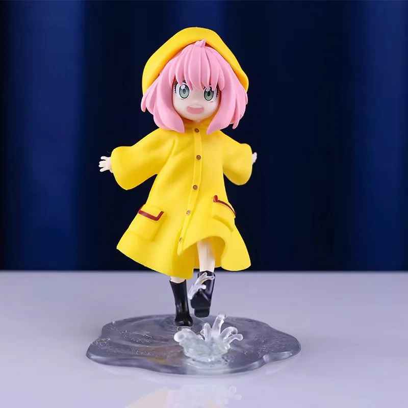 Anya Forger Raincoat Figure | Spy x Family Chibi Statue Yellow Rain Boots Collectible | Geekzillaa