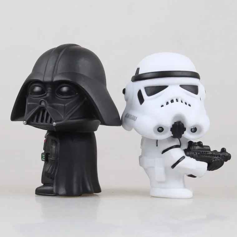 Star wars Darth vader imp Cute Style Star War Darth Vader & STORM TROOPER Kawaii Movie Action Figureerial stormtrooper