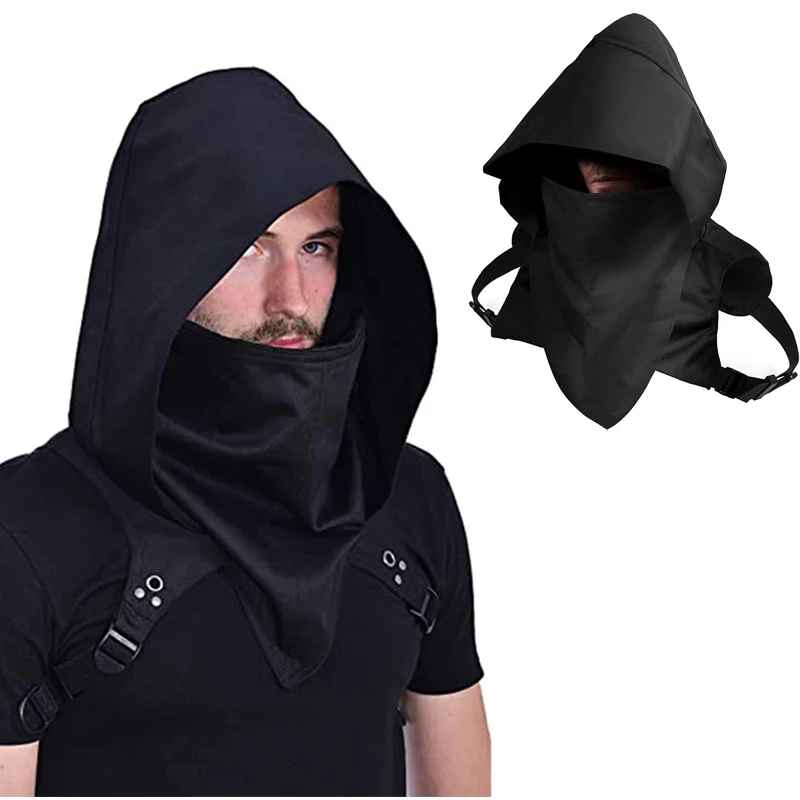 Cyberpunk Assassin Hooded Cape – Futuristic Cosplay Cloak for Men & Women