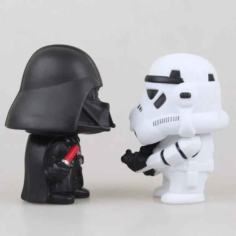 Star wars Darth vader imp Cute Style Star War Darth Vader & STORM TROOPER Kawaii Movie Action Figureerial stormtrooper