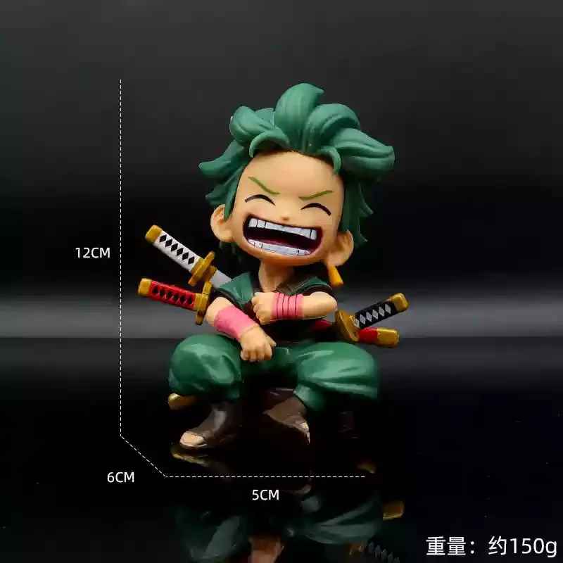 One Piece Figure Set | Luffy & Roronoa Zoro Mini Chibi Statue Straw Hat Pirate Collectibles | Geekzillaa